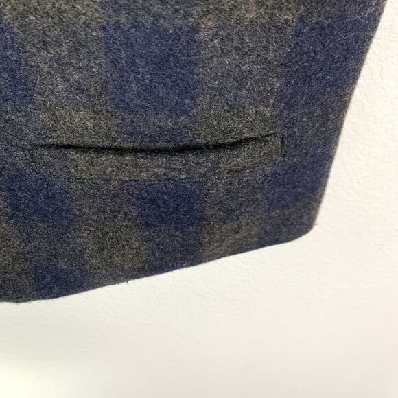 Vintage Grizzly Outfitters Plaid Wool Blend Snap Western Vest Mens Medium - Picture 5 of 8